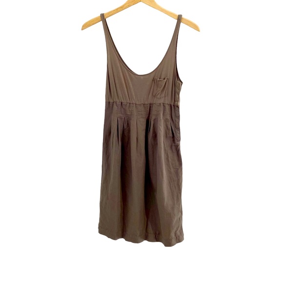 James Perse Khaki Green Linen Blend Pocket Tank Dress, Size 1=S - Picture 1 of 13
